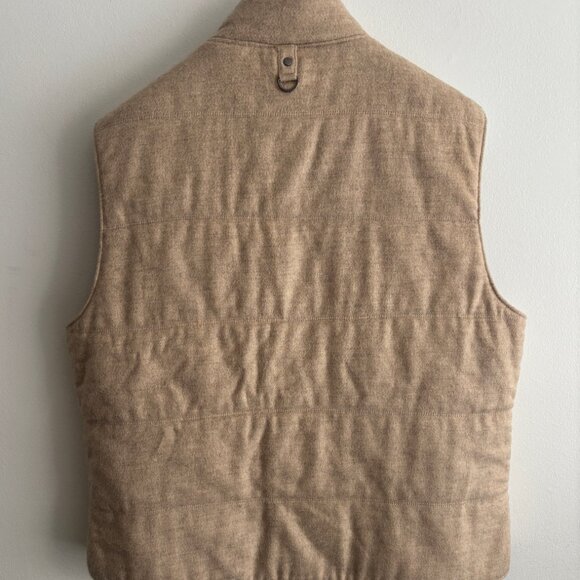 $3500 RARE Qiviuk Quilted Cream/Beige Cashmere Qiviut(Musk Ox Wool) Vest - 44 - Picture 6 of 10